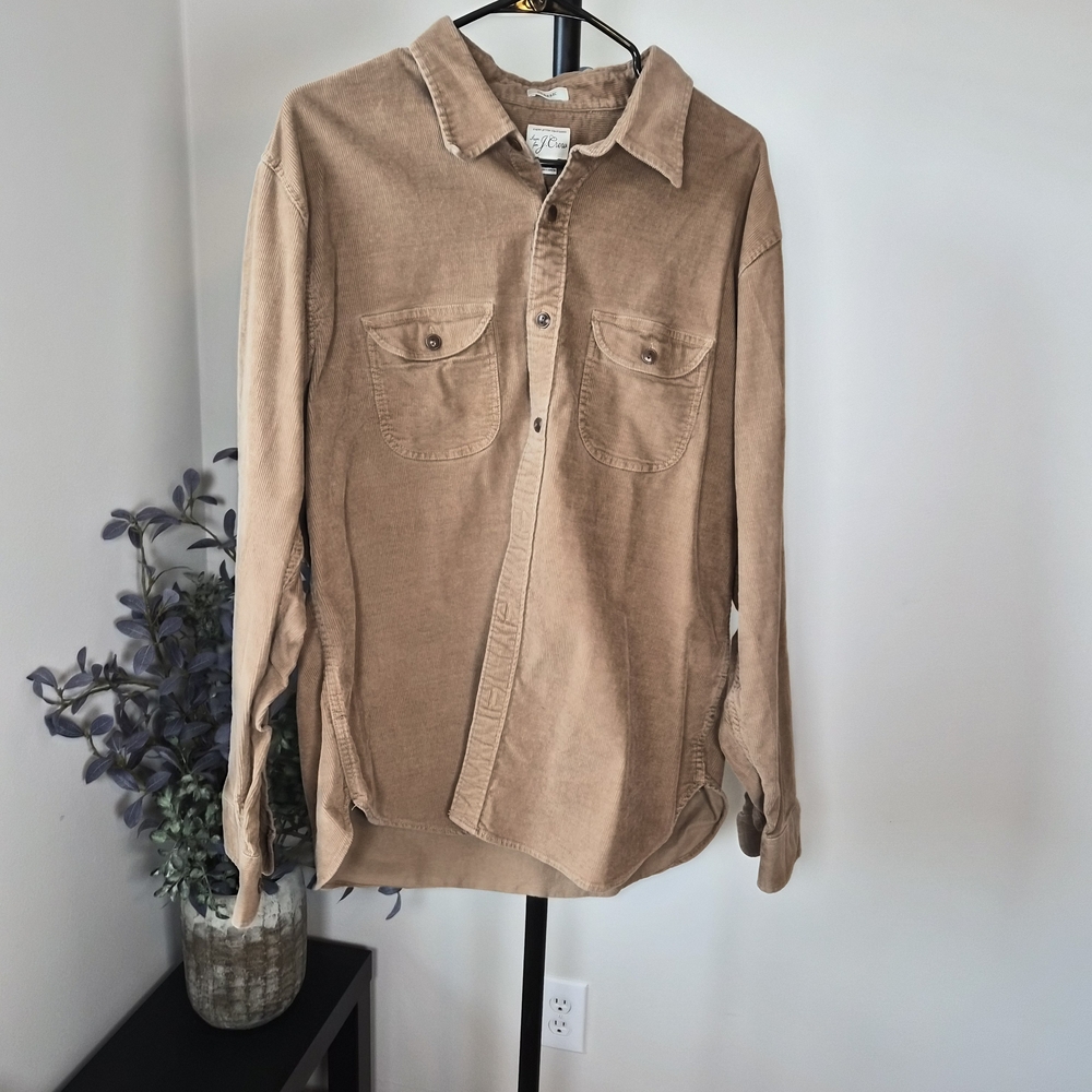 J. Crew Men's Corduroy Light Brown Button-Down Shirt